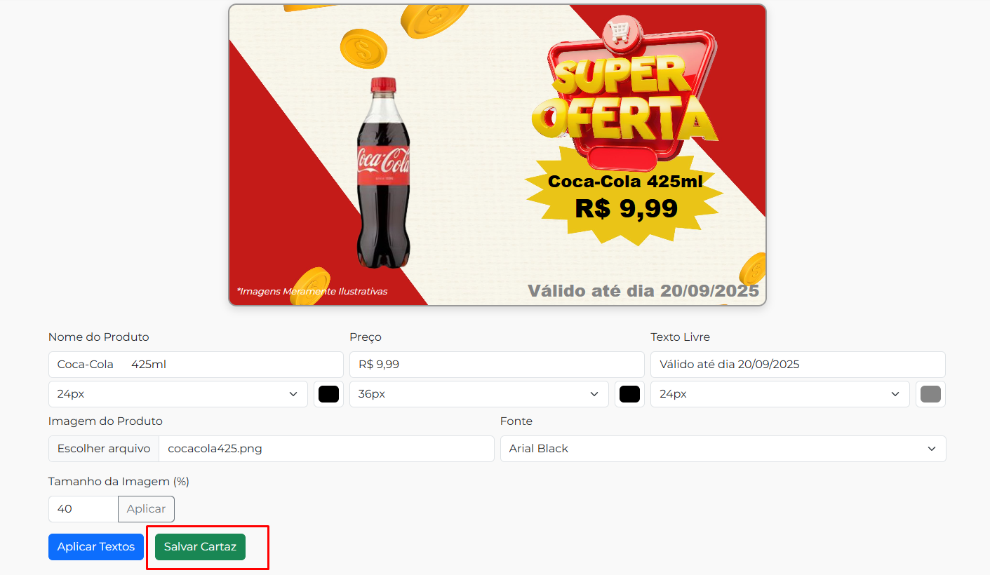 Salvar imagem final do cartaz